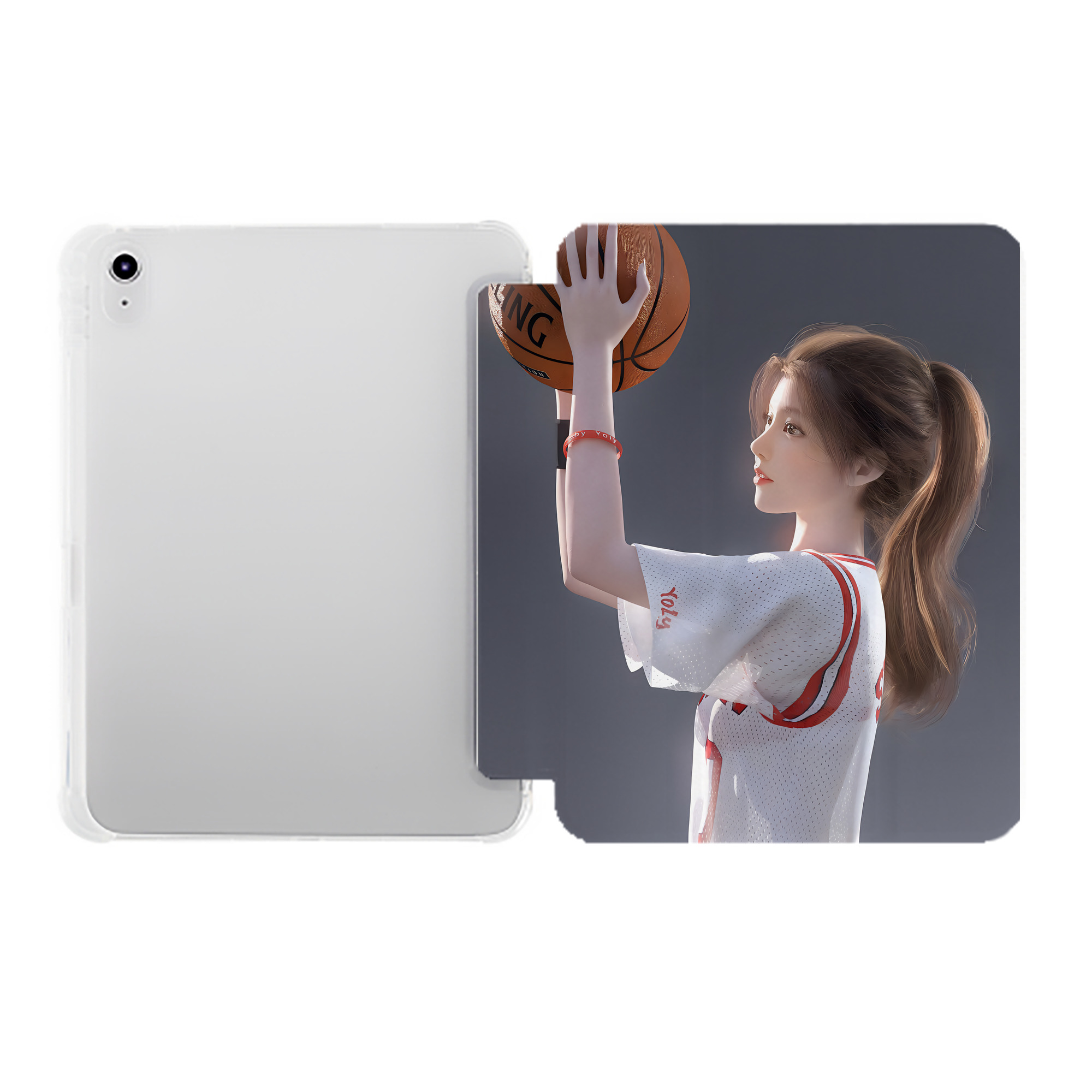 （画像用） SLAM DUNK／スラムダンク IPad ケース ペン収納付き 三つ折りスタンド PUレザー×シリコン 対応機種9.5/10.5/10.9インチ